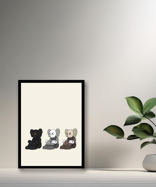 Cadre photo triple Kaws