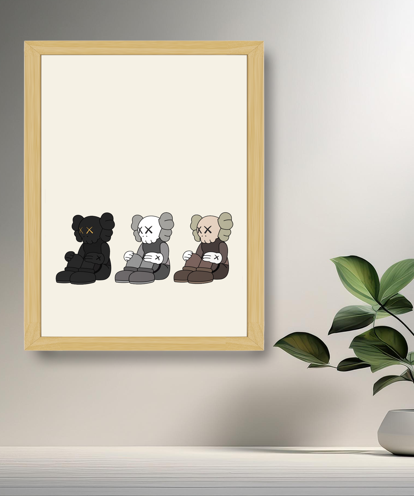 Cadre photo triple Kaws
