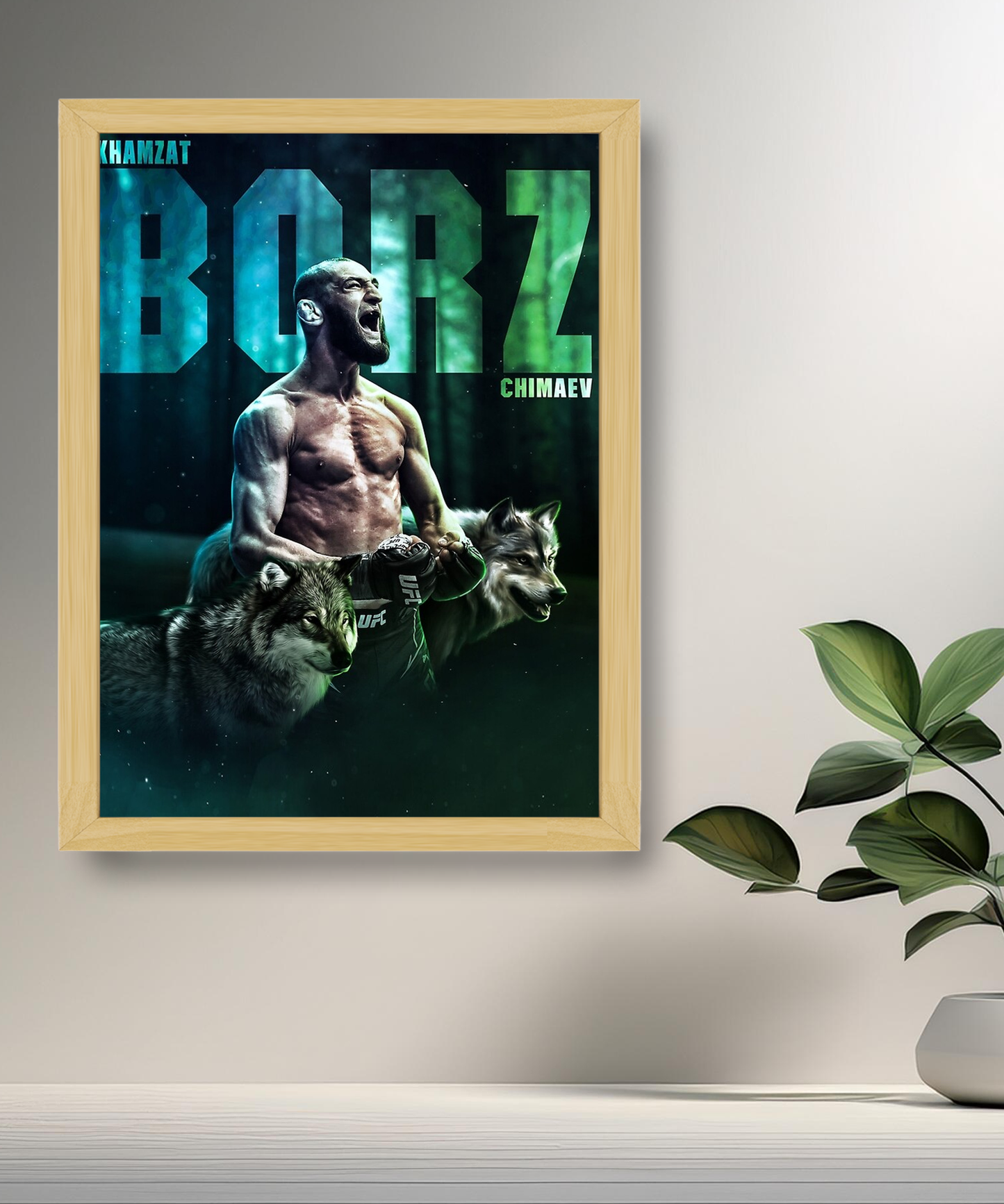 Khamzat Chimaev Borz UFC-Fotorahmen 