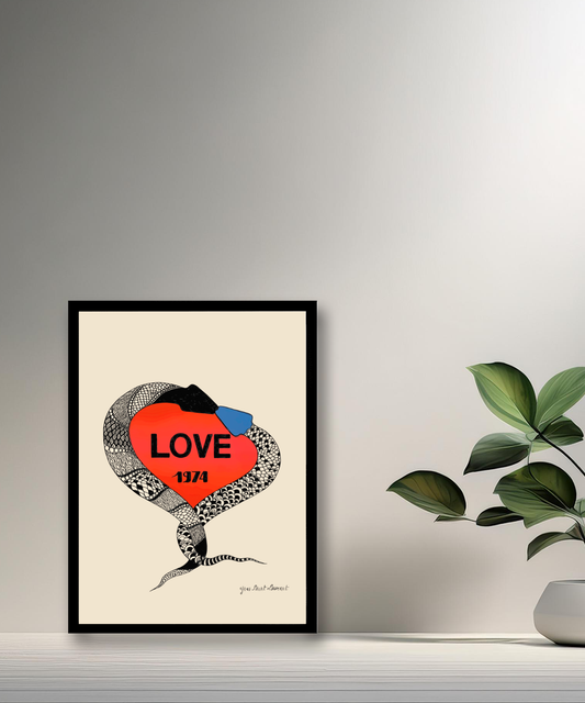 Cadre photo YSL Love illustration