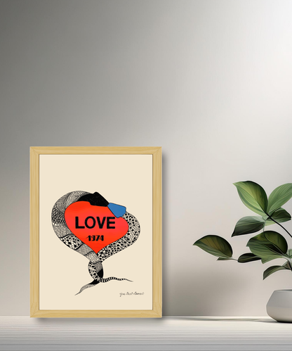 Cadre photo YSL Love illustration