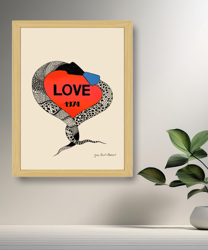 Cadre photo YSL Love illustration