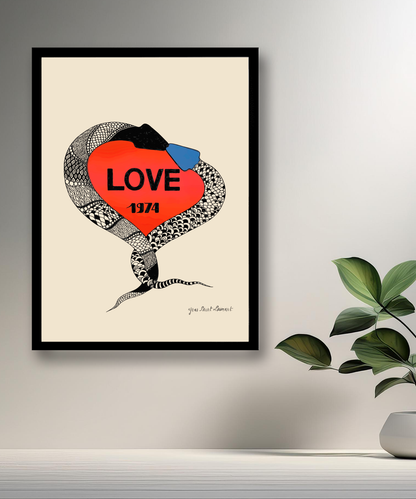 Cadre photo YSL Love illustration